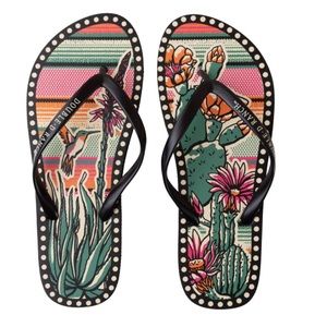 Double D Ranch Wear NEW "Desperado" Rodeo Western Flip Flop Sandals